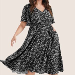 BloomChic Floral Black and White Women's Dress